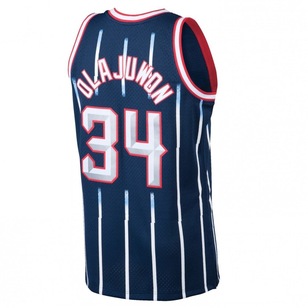 Men's Houston Rockets Hakeem Olajuwon Throwback Navy 1996-97 Hardwood Classics Swingman Jersey-Pro Kit Vault | Brand New 26/27 Sports Jerseys